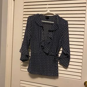Worthington wrap blouse